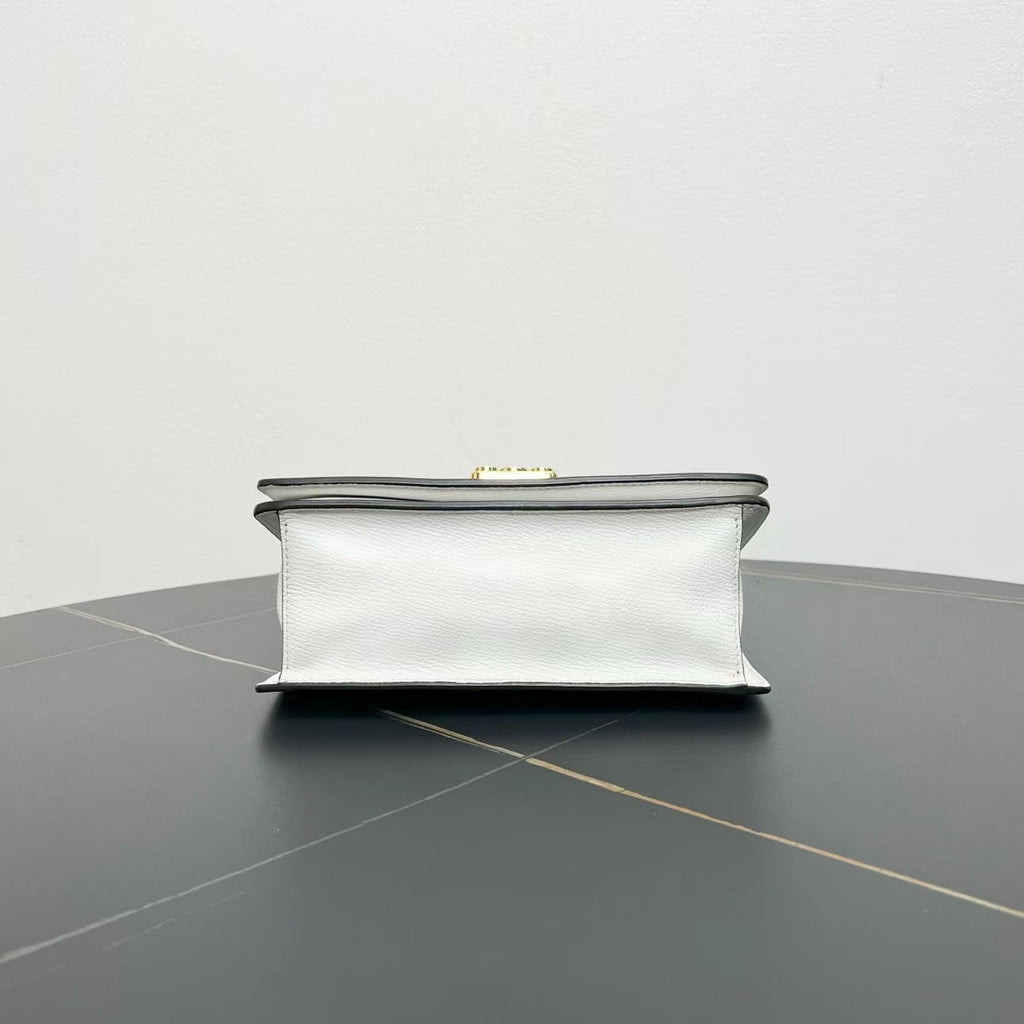 Fendi White Peekaboo Shoulder Bag -