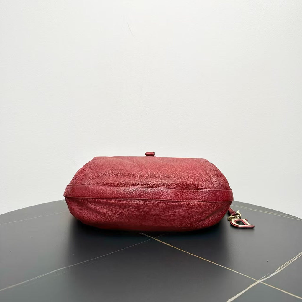 Dior Red Leather Tote Bag - Luxury Designer Handbag for Women
