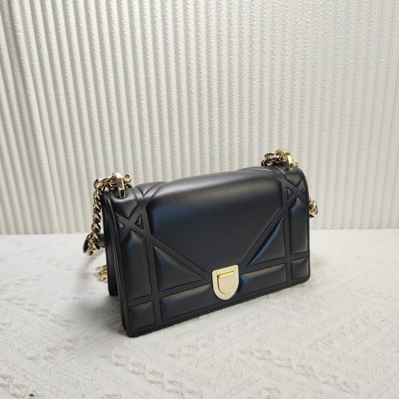 Dior Black Leather Shoulder Bag