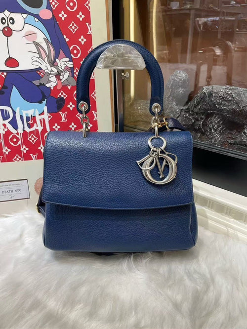 Dior Blue Leather Satchel Bag