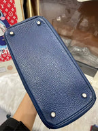 Dior Blue Leather Satchel Bag