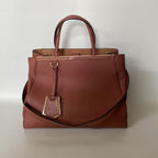 Fendi 2Jours Maroon Leather Shoulder Bag