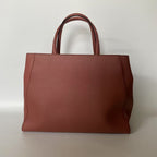 Fendi 2Jours Maroon Leather Shoulder Bag