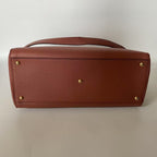 Fendi 2Jours Maroon Leather Shoulder Bag