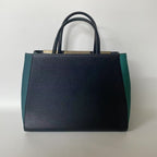 Fendi 2Jours Blue and Green Leather Tote Bag