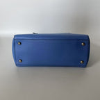 Fendi 2Jours Blue Leather Shoulder Bag