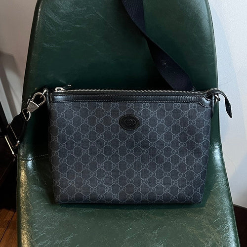 Gucci   Leather Crossbody Bag AF655 in Black