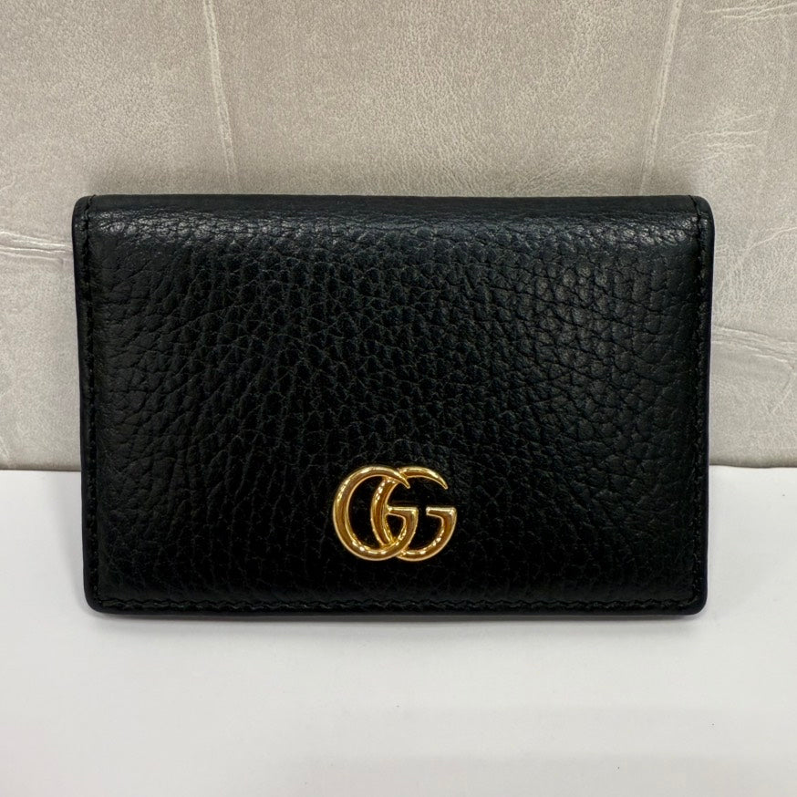 Gucci GG Marmont Card Case FM0014 Black Leather Wallet