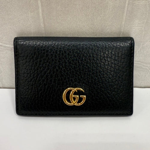 Gucci GG Marmont Card Case FM0014 Black Leather Wallet