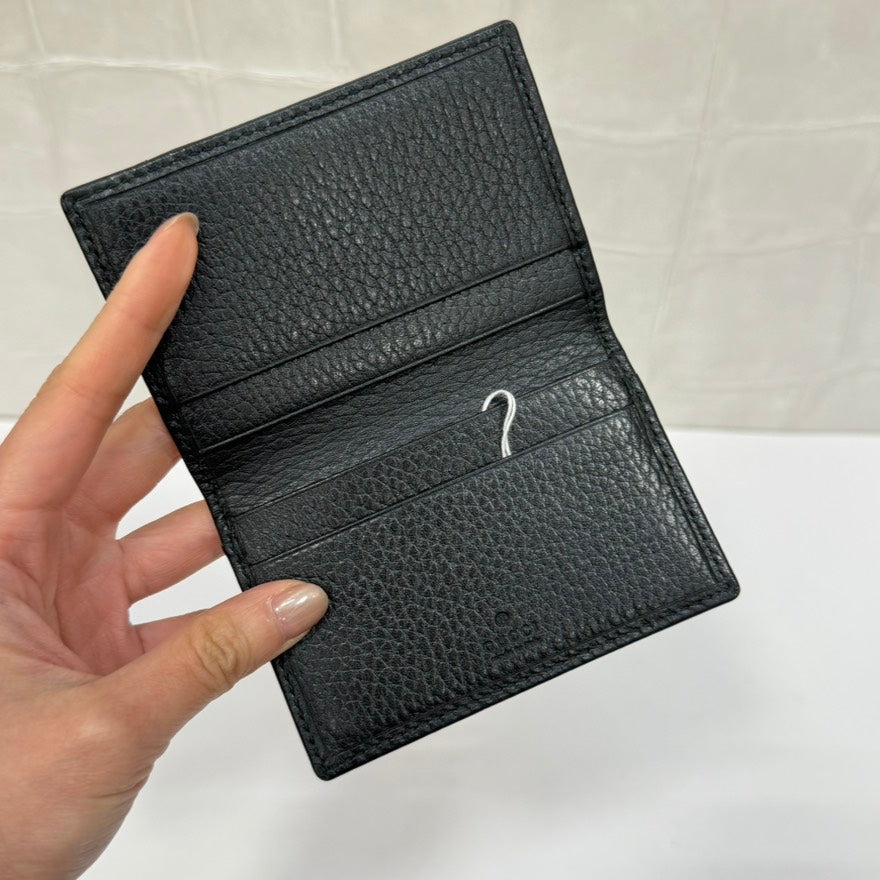 Gucci GG Marmont Card Case FM0014 Black Leather Wallet
