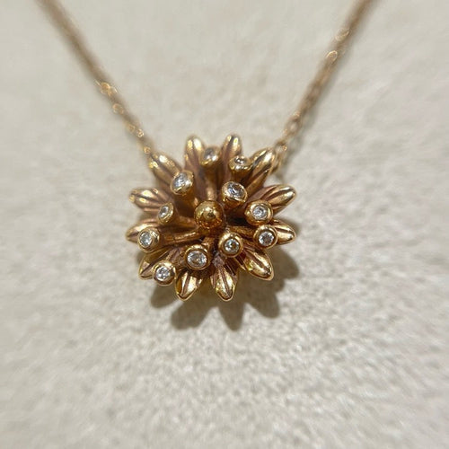 Gucci 18K Yellow Gold Necklace 41-43cm Flower Design