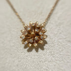 Gucci 18K Yellow Gold Necklace 41-43cm Flower Design