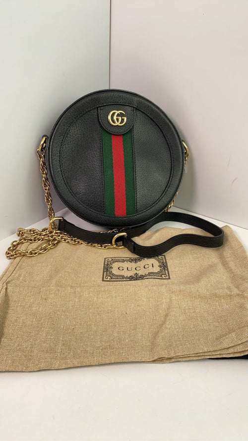 Gucci Ophidia Black Leather Crossbody Bag,