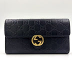 Gucci   Interlocking G Leather Wallet Black