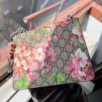 Gucci Dionysus Floral Print GG Supreme Canvas Shoulder Bag Beige