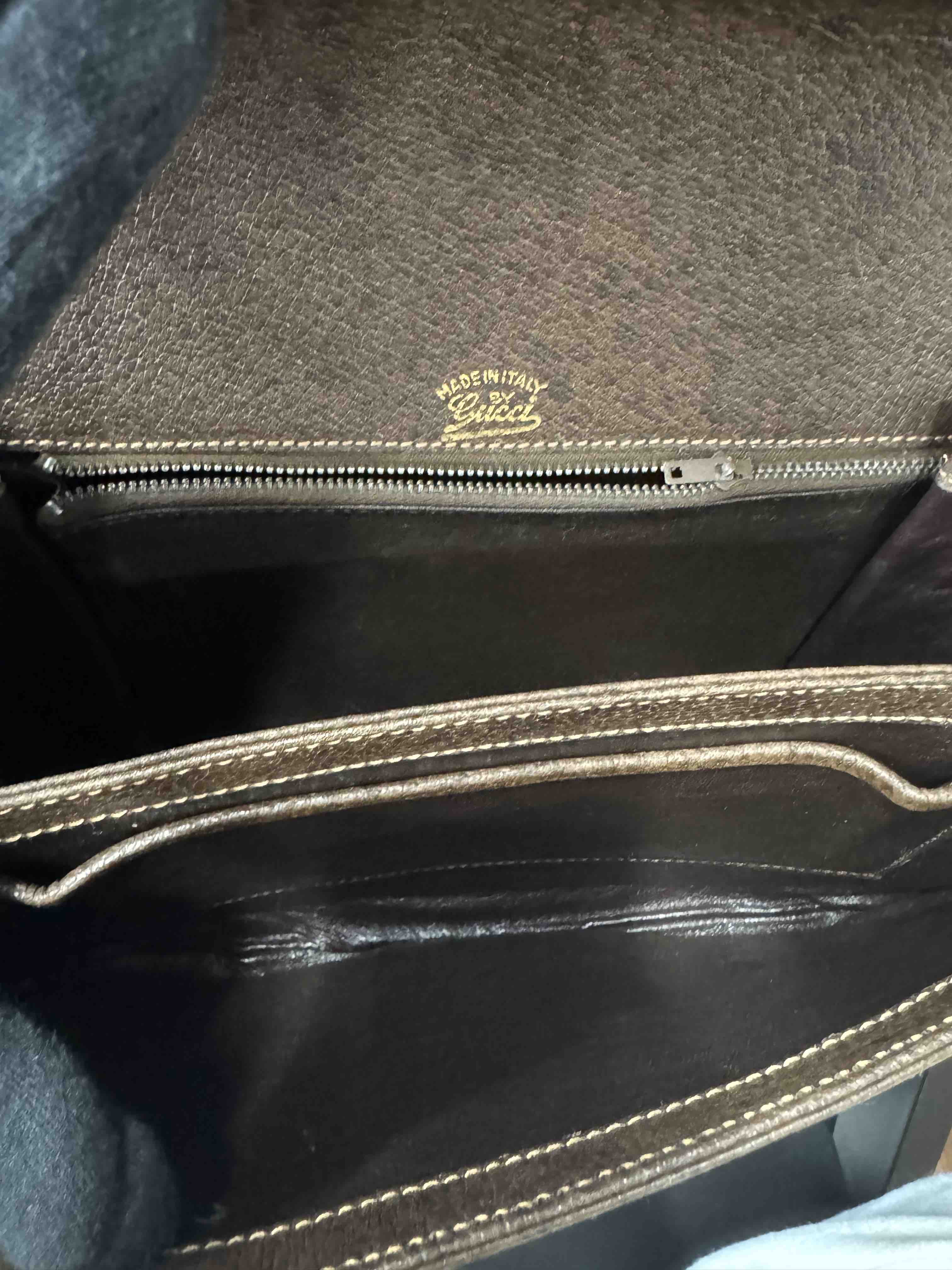 Gucci Vintage Shoulder Bag RE56935900 Brown Leather