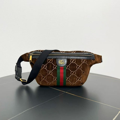 Gucci GG Supreme Brown Waist Bag