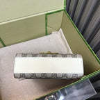 Gucci Padlock Shoulder Bag White GG Canvas