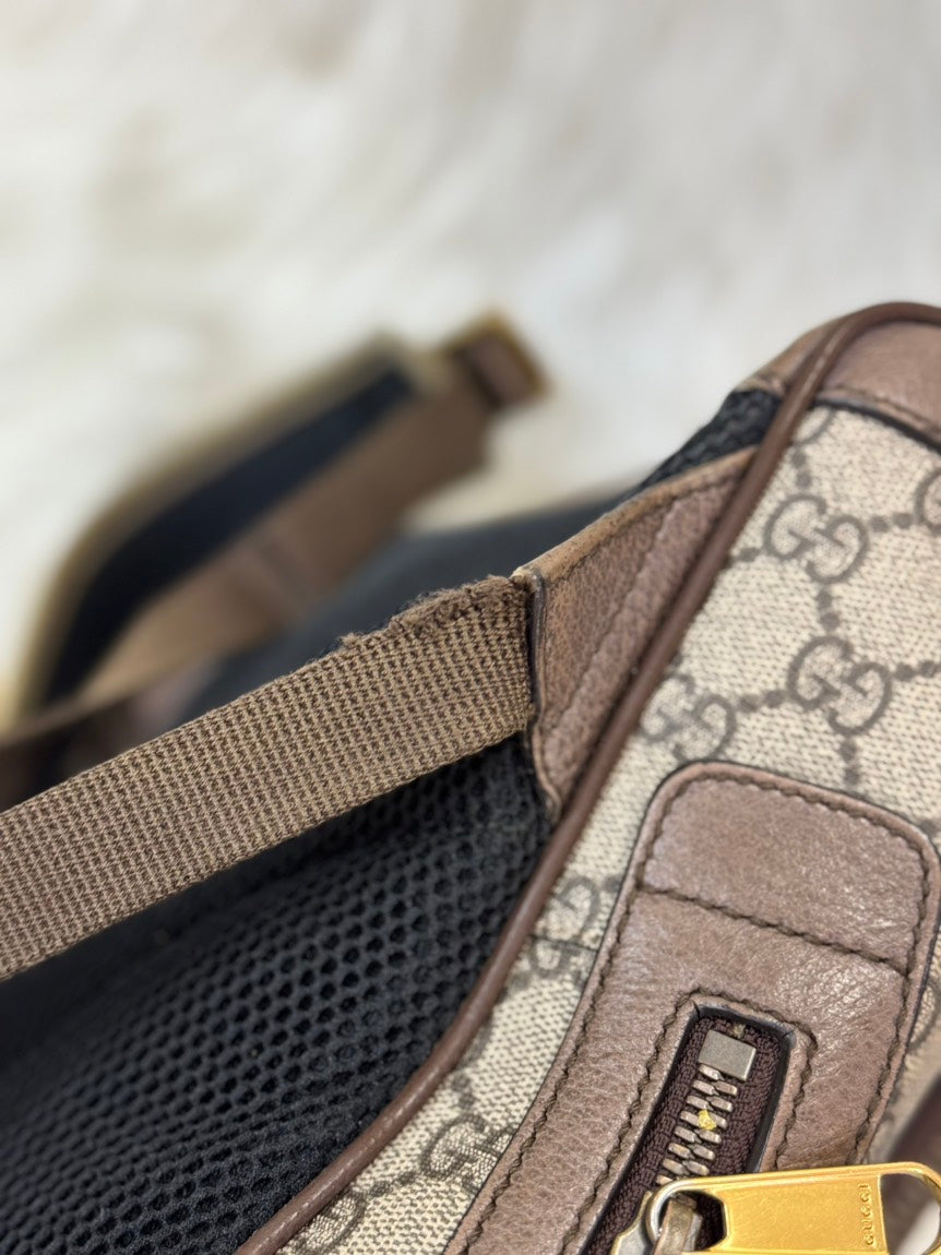 Gucci GG Supreme Ophidia Backpack Beige Canvas