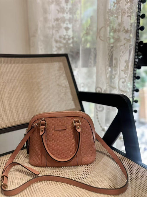 Gucci   Alma Bag in Brown Leather - Medium Size Crossbody