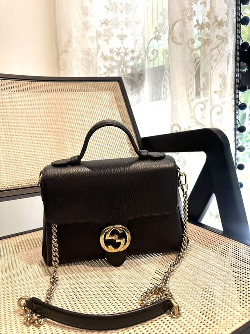 Gucci GG Marmont Black Leather Shoulder Bag