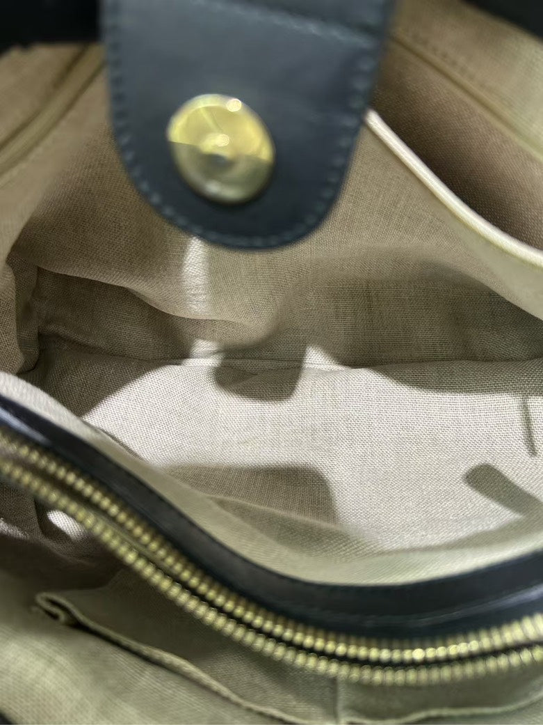 GUCCI GG Microguccissima Black Leather Satchel