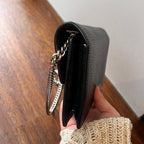 Gucci   Interlocking Leather Chain Shoulder Bag Black - AF939
