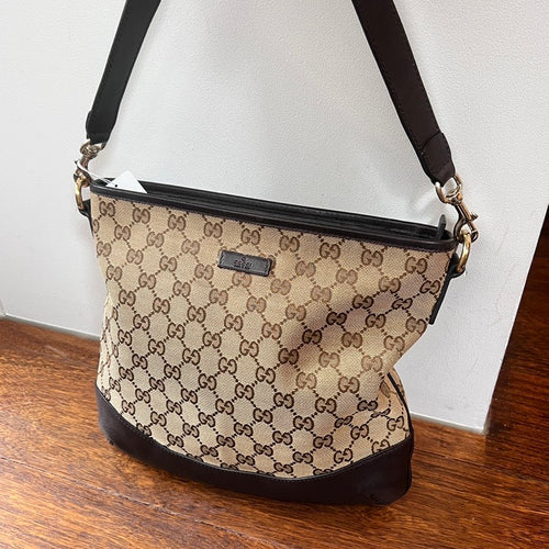Gucci Canvas Shoulder Bag AG058 in Beige Monogram