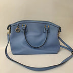 Gucci Interlocking GG Pebbled Calfskin Crossbody Bag Blue