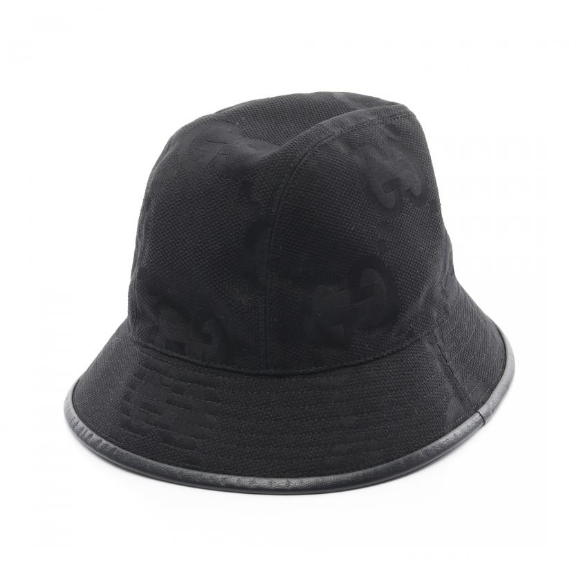 GUCCI Jumbo GG Bucket Hat Black Cotton XXL