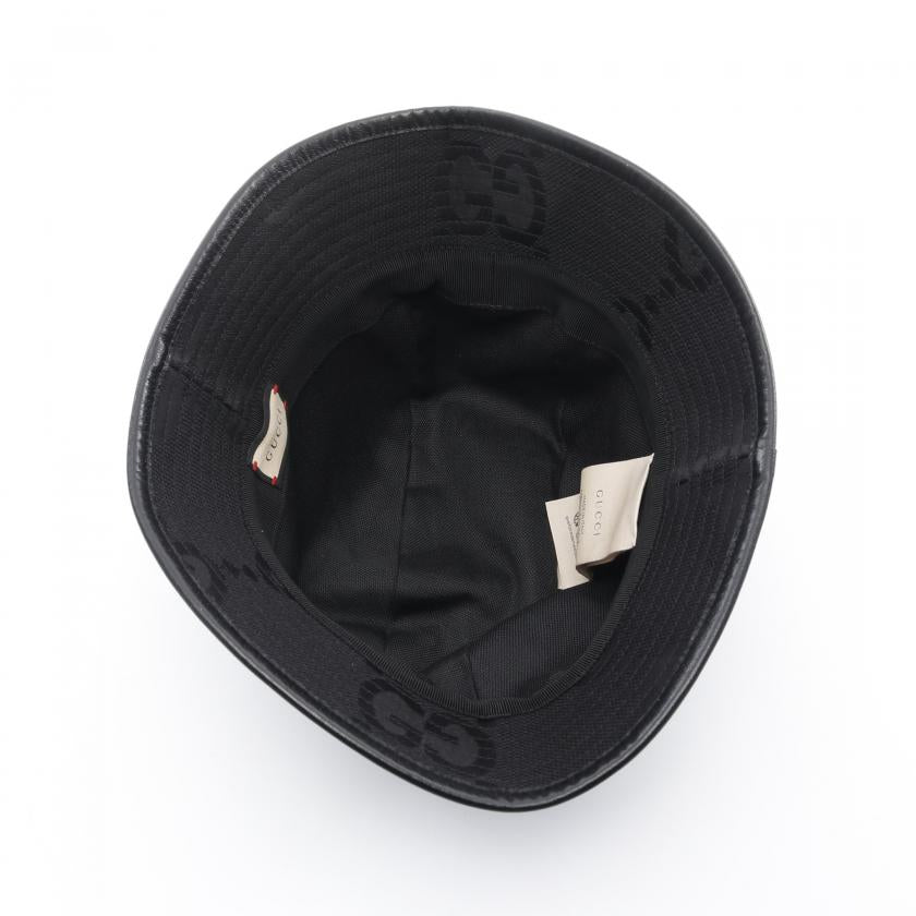 GUCCI Jumbo GG Bucket Hat Black Cotton XXL