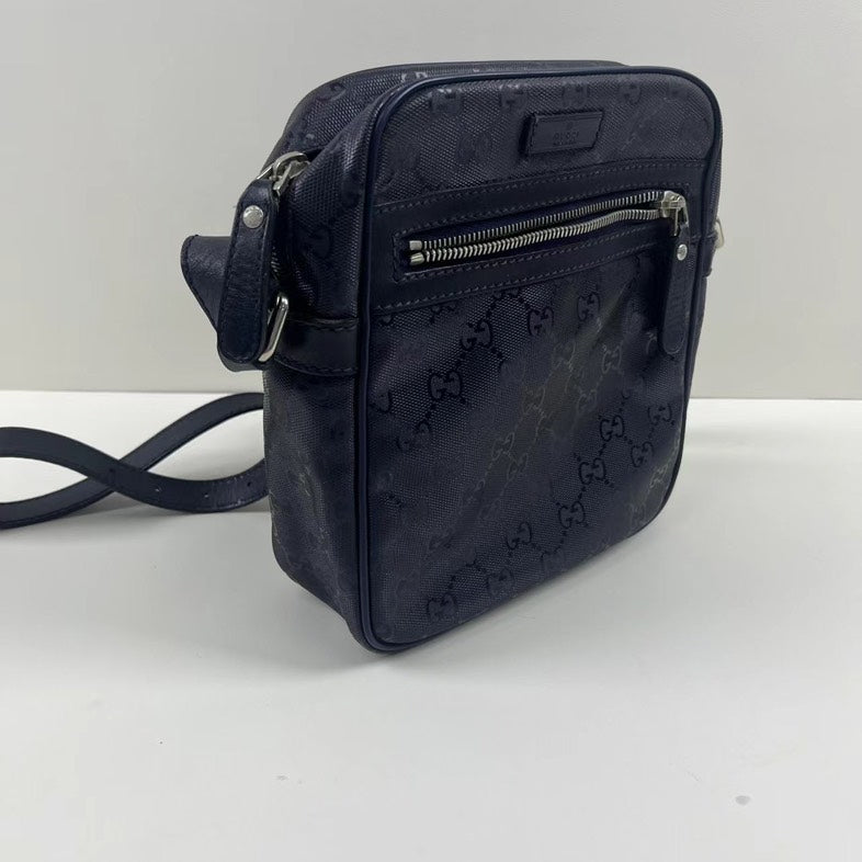 Gucci GG Embossed Black Low Key Camera Bag