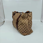 Gucci GG Canvas Tote Vintage Brown Medium Tote Bag