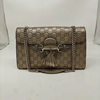 Gucci Emily Golden Crossbody Bag in Metallic Leather