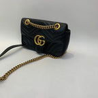 Gucci Classic Marmont Black Calfskin Crossbody Bag