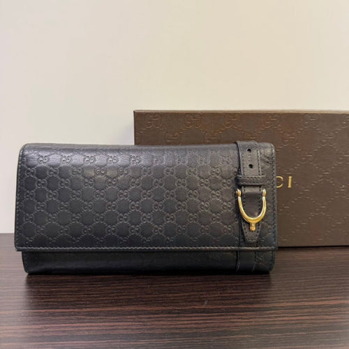 Gucci Leather Long Wallet LB113995