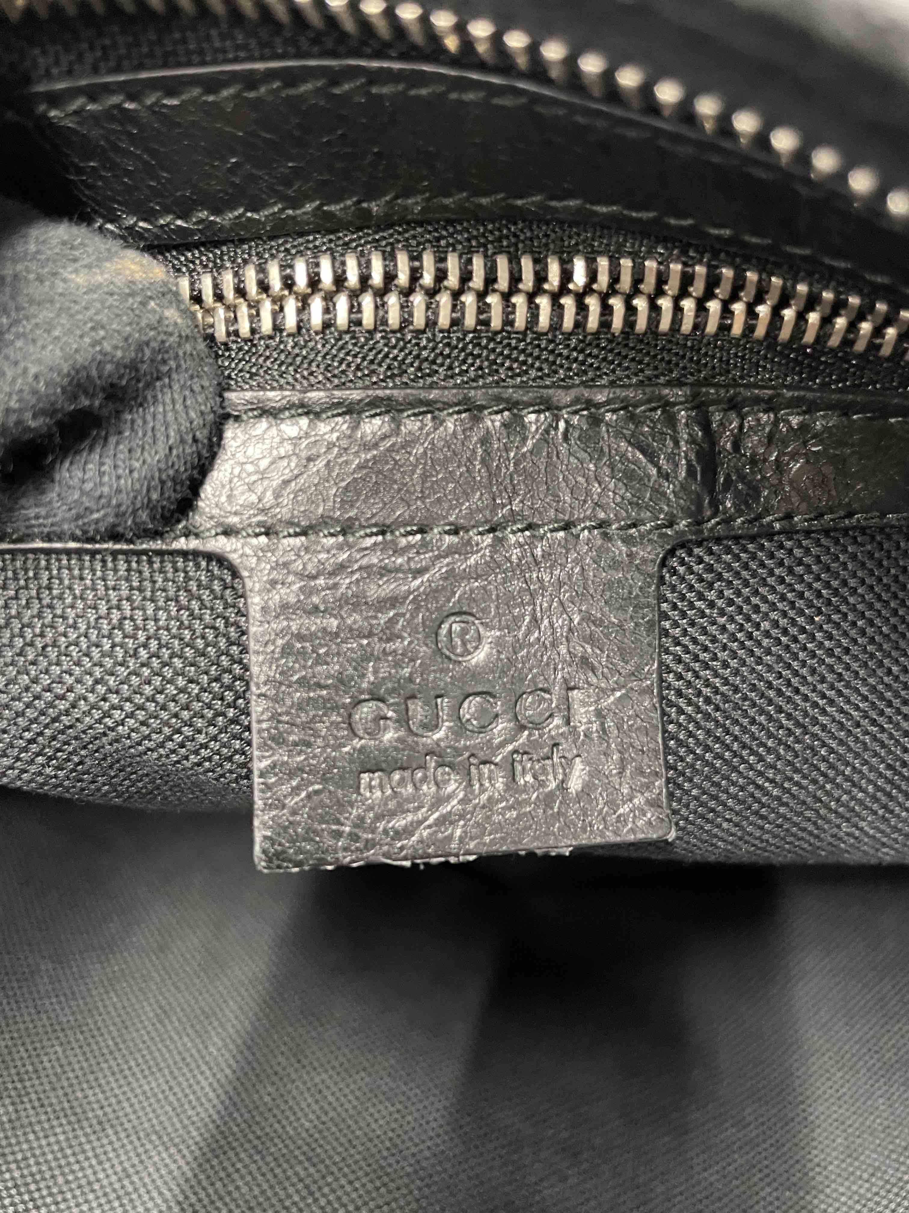 Gucci Clutch JZ35235200 Black Leather Bag