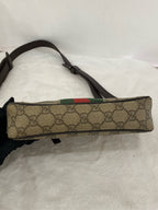 Gucci Monogram Camera Box Beige Canvas Crossbody Bag