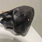 Gucci Bamboo Joint Tote Bag Black Leather