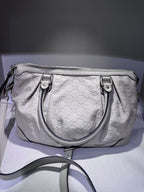 Gucci White GG Canvas Sukey Shoulder Bag