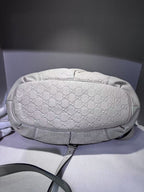 Gucci White GG Canvas Sukey Shoulder Bag