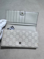 GUCCI GG Marmont White Leather  Wallet