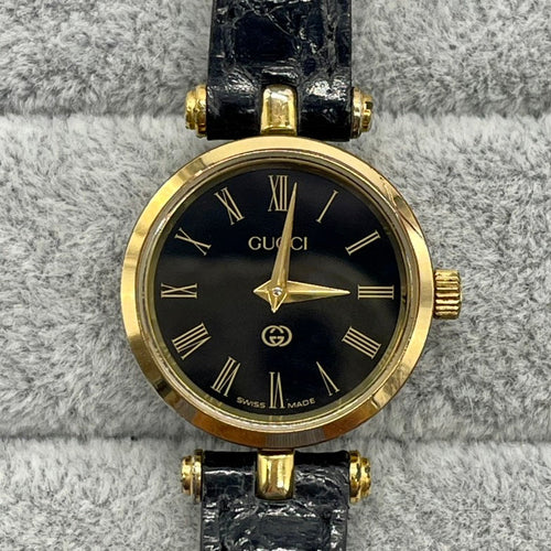Gucci QZ Watch 21.5mm GP/Leather 16cm zn6642F