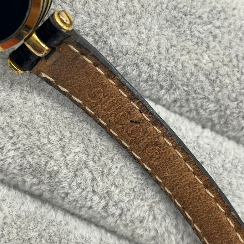 Gucci QZ Watch 21.5mm GP/Leather 16cm zn6642F