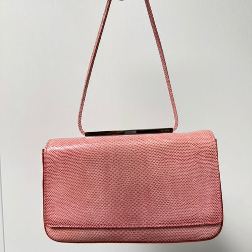 GUCCI Pink Lizard Shoulder Bag - Vintage Style