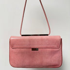 GUCCI Pink Lizard Shoulder Bag - Vintage Style