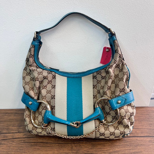 Gucci Canvase&Leather Hobo Bag