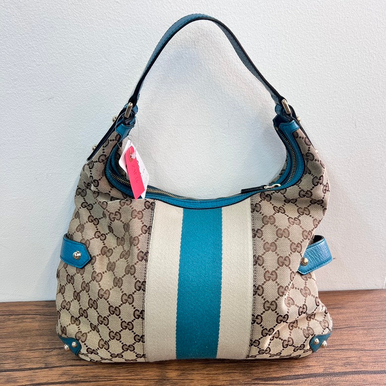 Gucci Canvase&Leather Hobo Bag
