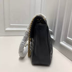 Gucci Marmont Black GG Cowskin Shoulder Bag - BJ1101704065
