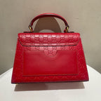 Gucci GG Marmont Red Leather Shoulder Bag with Longer Strap
